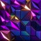 3d render, abstract blue pink iridescent geometric background, polygonal tiles, faceted metallic texture