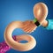 3d render abstract cartoon character flexible hands, funny boneless body parts interaction, friendly handshake,