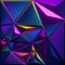 3d render, abstract faceted background, iridescent blue violet pink metallic texture, triangles, geometrical crystallized