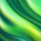 3d render, abstract fresh green silk wavy background, ripples, emerald green iridescent texture. Modern fashion textile