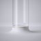 3d render, abstract futuristic white background, modern minimal concept, clean style. Glass flask, translucent tube.