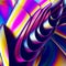 3d render, abstract iridescent colorful background, modern holographic foil layers with folds, rainbow wallpaper