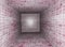 3D render abstract light pink ceramics empty sauna room, with a minimal interior background. Geometric Wallpaper