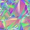 3d render, abstract pastel crystal background, crumpled holographic foil, polygonal faceted structure, metallic texture,