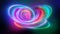 3d render, abstract red green blue neon background with glowing curvy lines, colorful vortex. Creative wallpaper