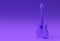 3D Render Acoustic Guitar on Blue background 3d illustration Design