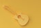 3D Render Acoustic Guitar on yellow background 3d illustration Design