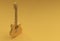 3D Render Acoustic Guitar on yellow background 3d illustration Design