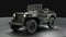 3D render of an American Willys jeep. Game industry. Gamedev