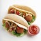 3D Render of Arabic Cuisine Breakfast Meal, Falafel