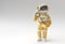 3d Render Astronaut calling gesture with old telephone 3d illustration Design