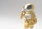 3d Render Astronaut calling gesture with old telephone 3d illustration Design