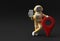 3d Render Astronaut with Map Pointer 3d illustration Design