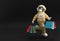 3D Render Astronaut with Shopping Bags 3D illustration Design