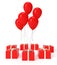 3D Render Balloon and Gift Boxs
