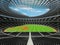 3D render of baseball stadium with black seats and VIP boxes