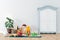 3d render of beautiful child room interior and toys