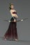 3D render of a beautiful fantasy style female archer holding a bow and arrow