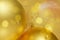 3d render of beautiful golden droplets of face serum
