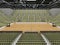3D render of beautiful modern sports arena for basketball with olive green gray seats