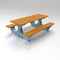 3d render bench Betonbank-Bituma-108 blue marble