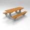 3d render bench Betonbank-Bituma-108 concrete loft
