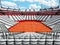 3D render of beutiful modern tennis clay court stadium with white seats