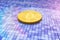 3d render of bitcoin coin - binary code background