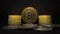 3D Render Bitcoin for Cryptocurrency for Future business world of economy