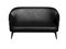 3d render of black leather armchair