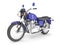 3d render blue isolated classic motorcycle