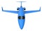 3D render - blue private jet front view