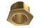 3D render of Brass Threaded Fitting on white background