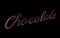 3d render of chocolate text