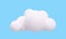 3d render cloud isolated on blue background. Vector illustration