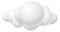 3d render cloud. White sphere sky element