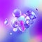 3d render, colorful background with abstract iridescent bubbles, scientific macro