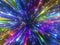 3d render, colorful new year fireworks, abstract cosmic background, big bang, falling stars, galaxy, celestial, beauty of universe