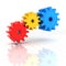 3d render of colourful gears