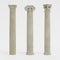 3d Render of Columns Doric, Ionic and Corinthian