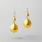 3d render concept design earrings gold silver minimal jewelry