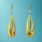 3d render concept design earrings gold silver minimal jewelry