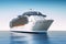 3d render of cruise ship on perfect blue sea