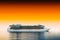 3d render of cruise ship on perfect blue sea