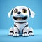 3D render of a cute Labrador puppy robot, AI generated