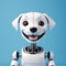 3D render of a cute Labrador puppy robot, AI generated