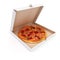 3d render of delicious pizza and box
