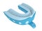 3d render dental plastic impression tray with material