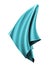 3d render, digital illustration, abstract dynamic cloth, flying, falling, dynamic fabric, unveil drapery, blue silky curtain,