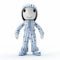 3d Render Of A Distinctive Cartoon Boy In Blue And White Striped Pajamas